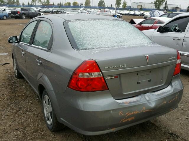 3G2TV55E99L118049 - 2009 PONTIAC G3 WAVE GRAY photo 3