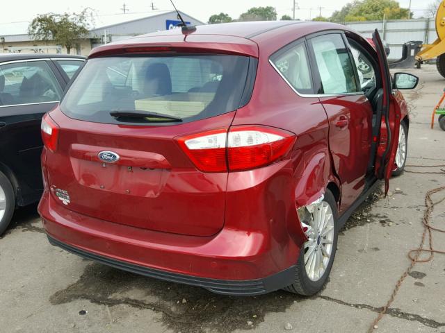 1FADP5CU7EL508700 - 2014 FORD C-MAX PREM RED photo 4