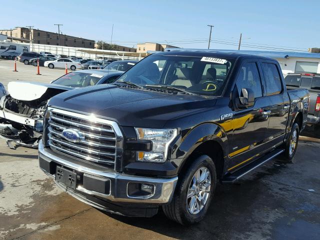 1FTEW1CG9FKD25598 - 2015 FORD F150 BLACK photo 2