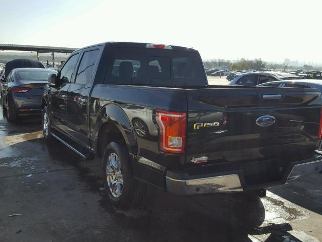 1FTEW1CG9FKD25598 - 2015 FORD F150 BLACK photo 3