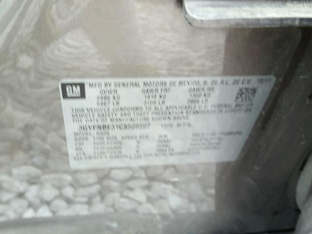 3GYFNBE31CS528597 - 2012 CADILLAC SRX PERFOR 棕色 照片 10