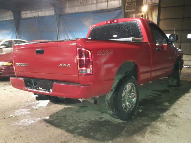 1D7HU16D34J208225 - 2004 DODGE RAM 1500 S RED photo 4