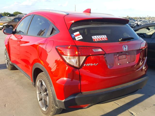 3CZRU5H72JM705191 - 2018 HONDA HR-V EXL RED photo 3