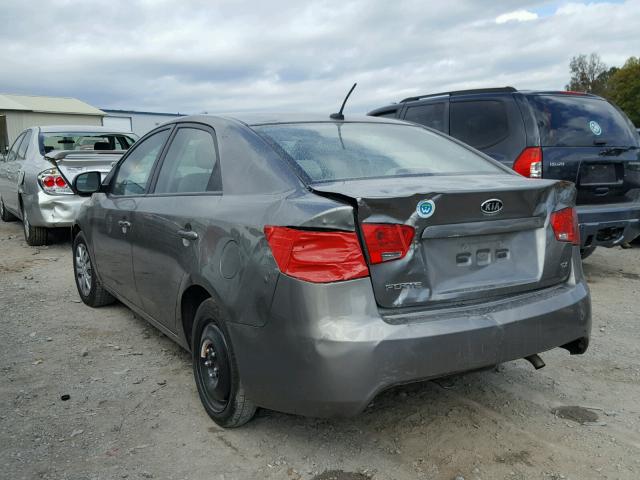 KNAFU4A25B5396256 - 2011 KIA FORTE EX GRAY photo 3