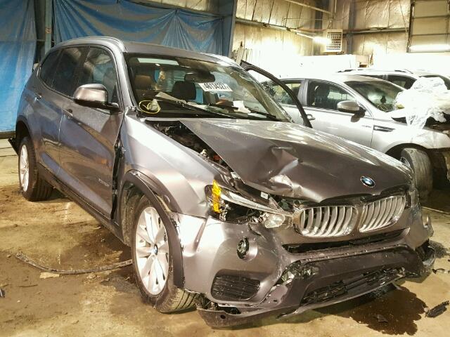 5UXWX9C34H0W75327 - 2017 BMW X3 XDRIVE2 GRAY photo 1