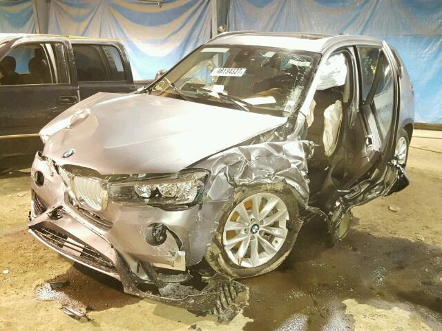 5UXWX9C34H0W75327 - 2017 BMW X3 XDRIVE2 GRAY photo 2