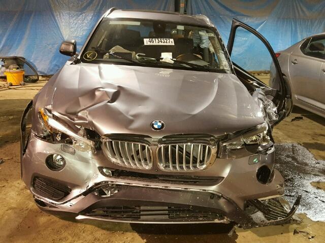 5UXWX9C34H0W75327 - 2017 BMW X3 XDRIVE2 GRAY photo 9