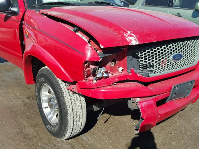 1FTYR14U63TA50688 - 2003 FORD RANGER RED photo 9