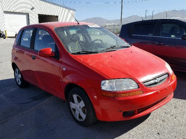 KL1TD66627B785420 - 2007 CHEVROLET AVEO BASE Կարմիր լուսանկար 1