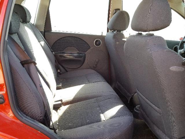 KL1TD66627B785420 - 2007 CHEVROLET AVEO BASE Կարմիր լուսանկար 6