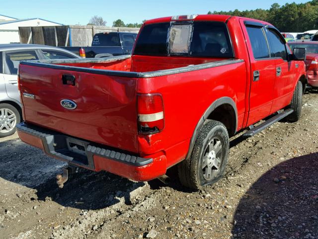 1FTPW14574KD68792 - 2004 FORD F150 SUPER RED photo 4