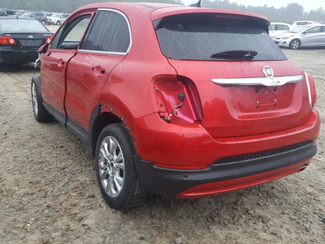 ZFBCFXDT9GP368206 - 2016 FIAT 500X LOUNG RED photo 3