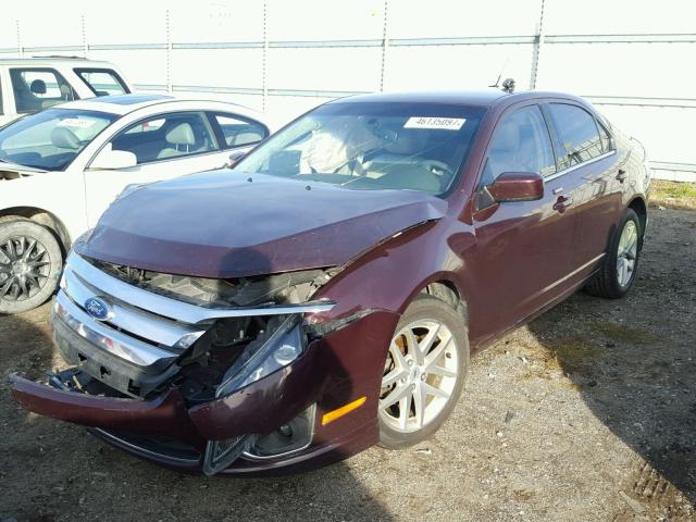 3FAHP0JG1BR225899 - 2011 FORD FUSION SEL MAROON photo 2