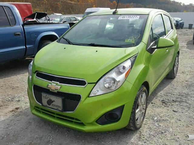 KL8CD6S98EC587322 - 2014 CHEVROLET SPARK 1LT GREEN photo 2