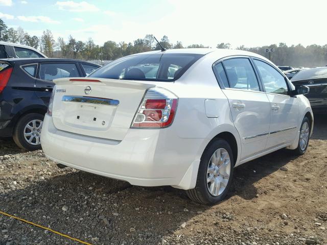 3N1AB6AP7CL750552 - 2012 NISSAN SENTRA 2.0 WHITE photo 4