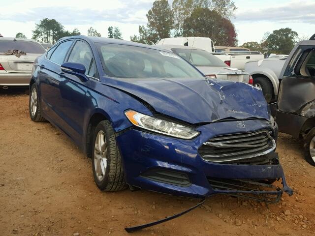 1FA6P0H70E5351255 - 2014 FORD FUSION SE BLUE photo 1