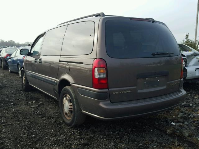 1GNDX03E0YD302825 - 2000 CHEVROLET VENTURE BROWN photo 3