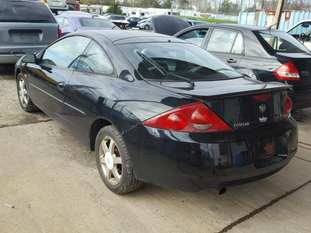 1ZWHT61L425616059 - 2002 MERCURY COUGAR V6 BLACK photo 3