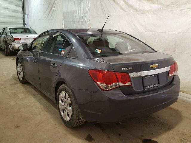 1G1PA5SG7D7196060 - 2013 CHEVROLET CRUZE LS GRAY photo 3