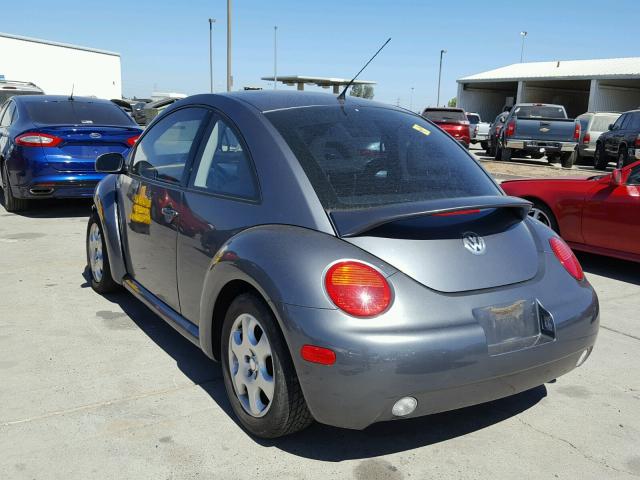 3VWCK21C22M442514 - 2002 VOLKSWAGEN NEW BEETLE 灰色 照片 3