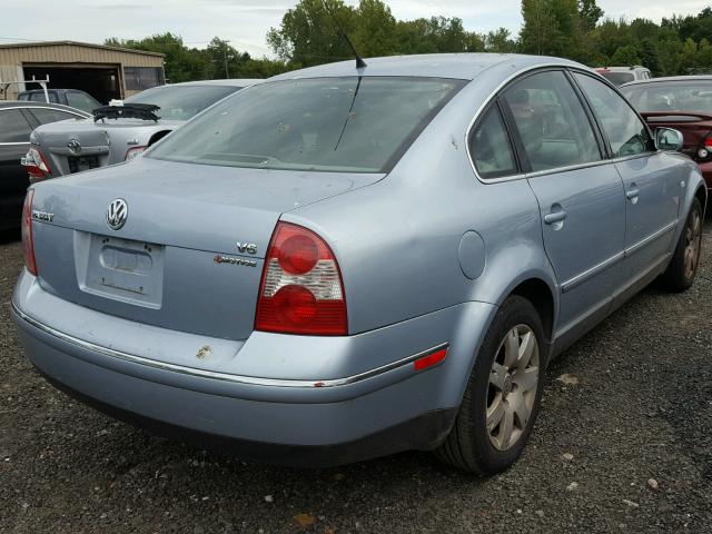 WVWTH63BX3P256101 - 2003 VOLKSWAGEN PASSAT GLX BLUE photo 4