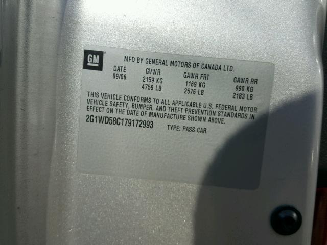 2G1WD58C179172993 - 2007 CHEVROLET IMPALA SUP 白色 照片 10