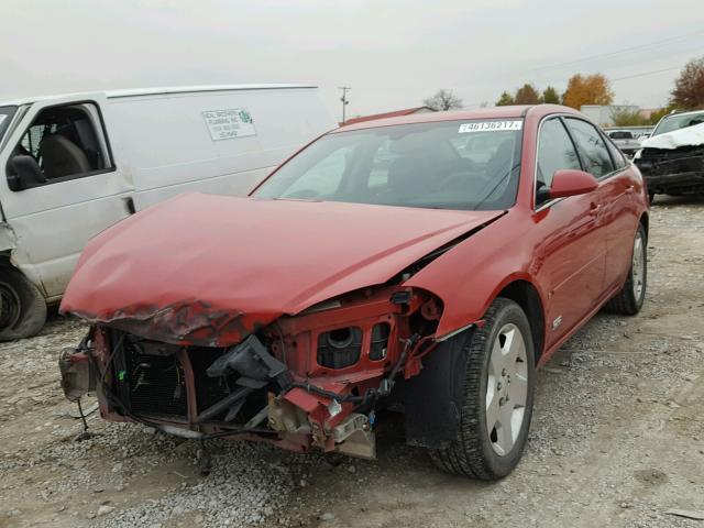 2G1WD58C789137280 - 2008 CHEVROLET IMPALA SUP RED photo 2