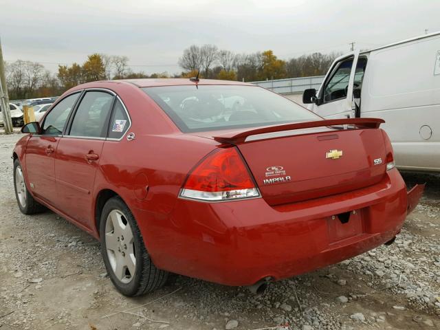 2G1WD58C789137280 - 2008 CHEVROLET IMPALA SUP RED photo 3