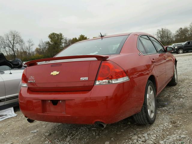 2G1WD58C789137280 - 2008 CHEVROLET IMPALA SUP RED photo 4