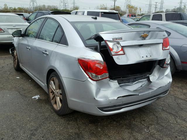 1G1PG5SB0E7381149 - 2014 CHEVROLET CRUZE LTZ SILVER photo 3