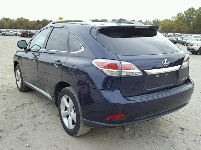 2T2BK1BA6EC227927 - 2014 LEXUS RX 350 BLUE photo 3