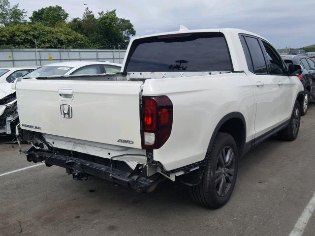 5FPYK3F14JB003900 - 2018 HONDA RIDGELINE WHITE photo 4