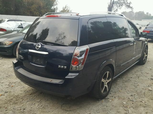 5N1BV28UX7N138733 - 2007 NISSAN QUEST S BLUE photo 4