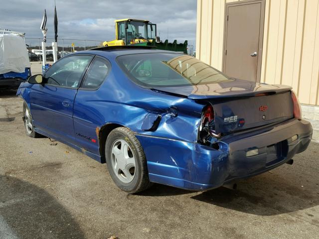 2G1WX12K139357944 - 2003 CHEVROLET MONTE CARL BLUE photo 3