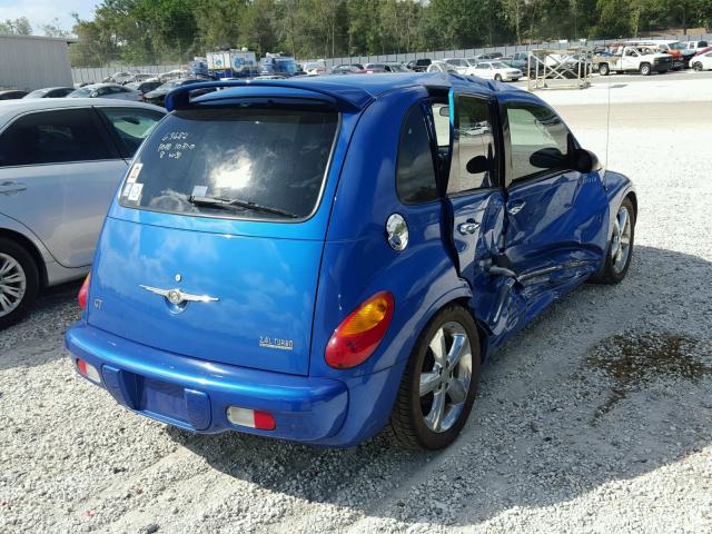 3C8FY78G84T346592 - 2004 CHRYSLER PT CRUISER BLUE photo 4