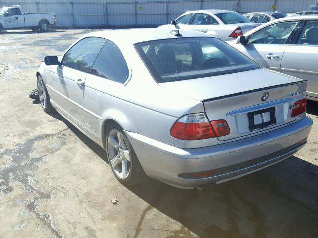 WBABD334X6PM51012 - 2006 BMW 325 CI Srebrny zdjęcie 3