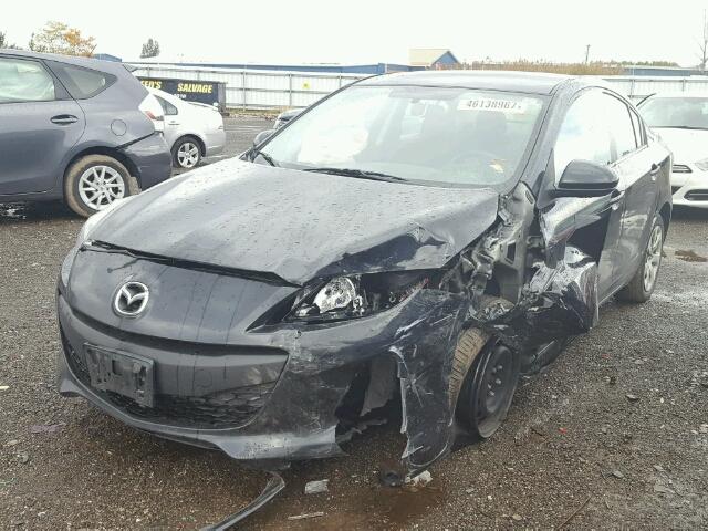 JM1BL1U72D1754059 - 2013 MAZDA 3 I GRAY photo 2