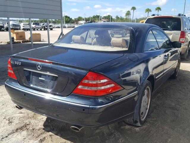 WDBPJ75J1YA003743 - 2000 MERCEDES-BENZ CL 500 BLACK photo 4