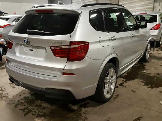 5UXWX7C51BL735494 - 2011 BMW X3 XDRIVE3 SILVER photo 4