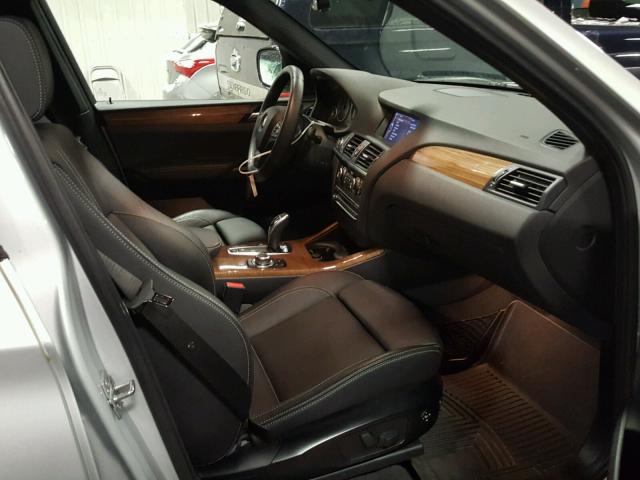 5UXWX7C51BL735494 - 2011 BMW X3 XDRIVE3 SILVER photo 5