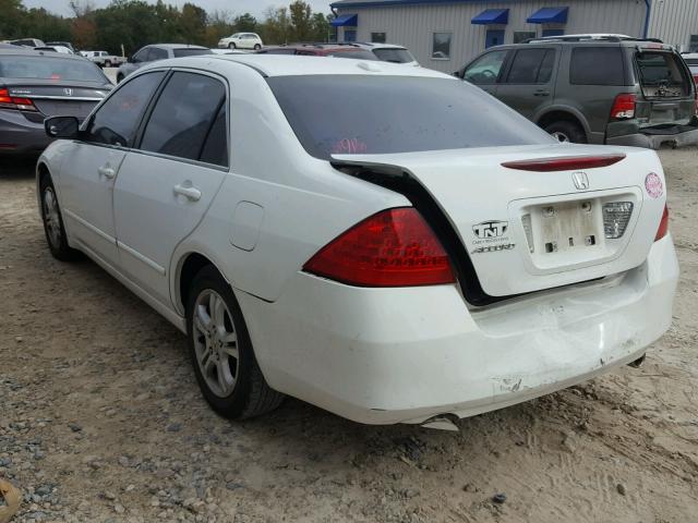 1HGCM56827A019957 - 2007 HONDA ACCORD EX WHITE photo 3