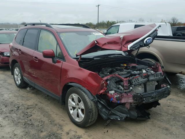 JF2SJADC9FH583700 - 2015 SUBARU FORESTER 2 RED photo 1