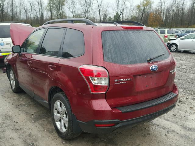JF2SJADC9FH583700 - 2015 SUBARU FORESTER 2 RED photo 3