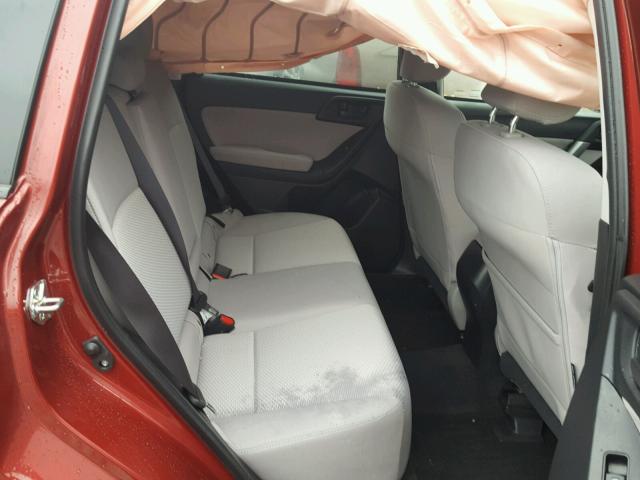 JF2SJADC9FH583700 - 2015 SUBARU FORESTER 2 RED photo 6