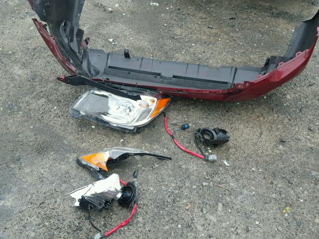 JF2SJADC9FH583700 - 2015 SUBARU FORESTER 2 RED photo 9