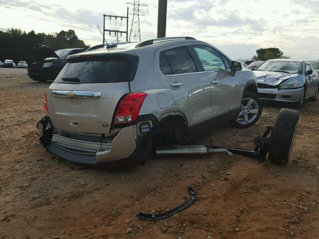 3GNCJMSB0GL256224 - 2016 CHEVROLET TRAX LTZ TAN photo 4