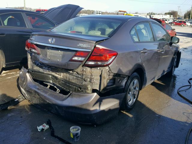 19XFB2F53FE077030 - 2015 HONDA CIVIC LX GRAY photo 4