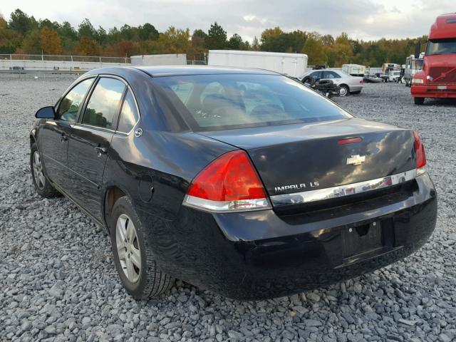 2G1WB55K369158884 - 2006 CHEVROLET IMPALA LS BLACK photo 3