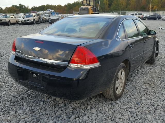 2G1WB55K369158884 - 2006 CHEVROLET IMPALA LS BLACK photo 4