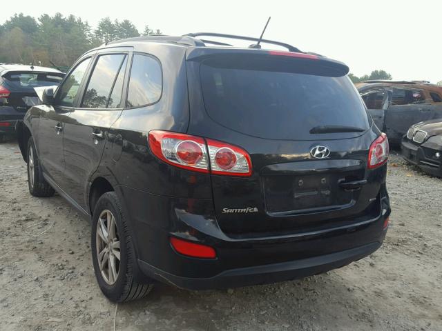 5XYZHDAG6CG152365 - 2012 HYUNDAI SANTA FE S BLACK photo 3